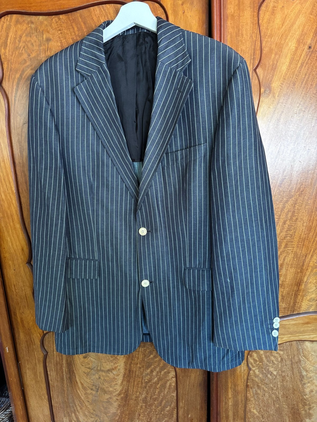 Lutz Vinkeveen Heren Colbert Maat 50 Gestreepte Blazer, Kleding | Heren, Kostuums en Colberts, Verzenden, Gedragen, Maat 48/50 (M)