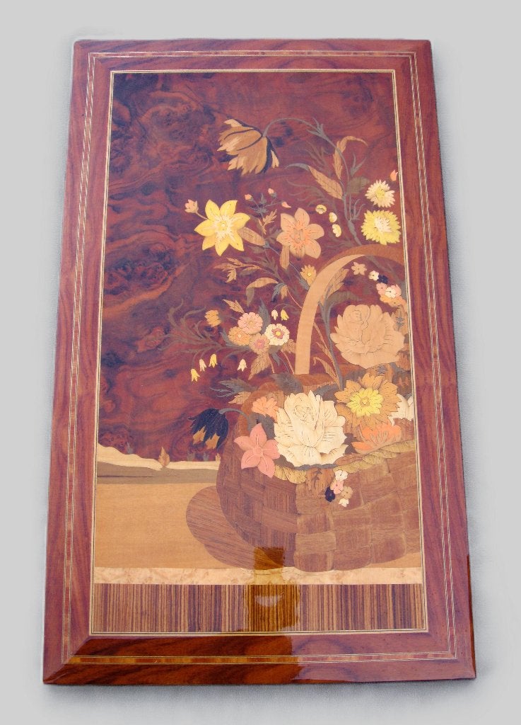 Apart groot marquetterie houtpaneel., Ophalen