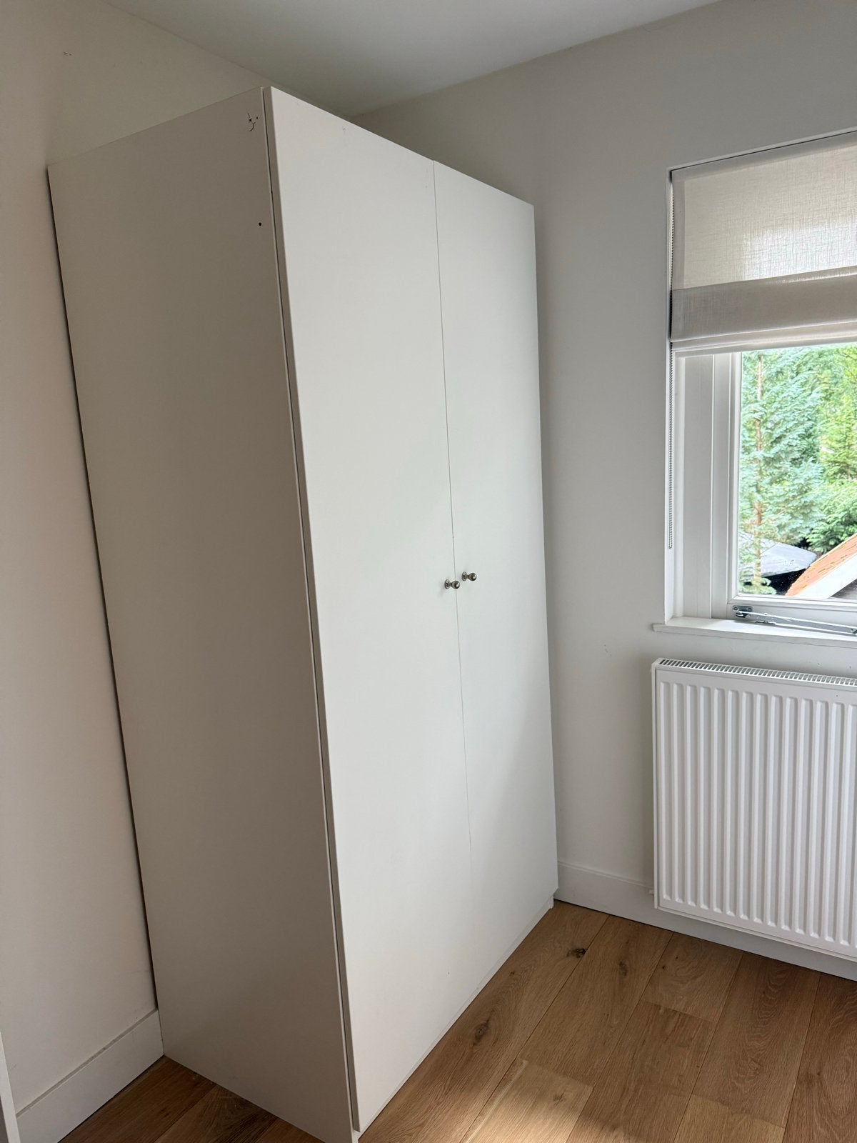 IKEA Pax kledingkast 100x58x201 wit met 4 legplanken, Ophalen, Gebruikt, 200 cm of meer, 50 tot 100 cm