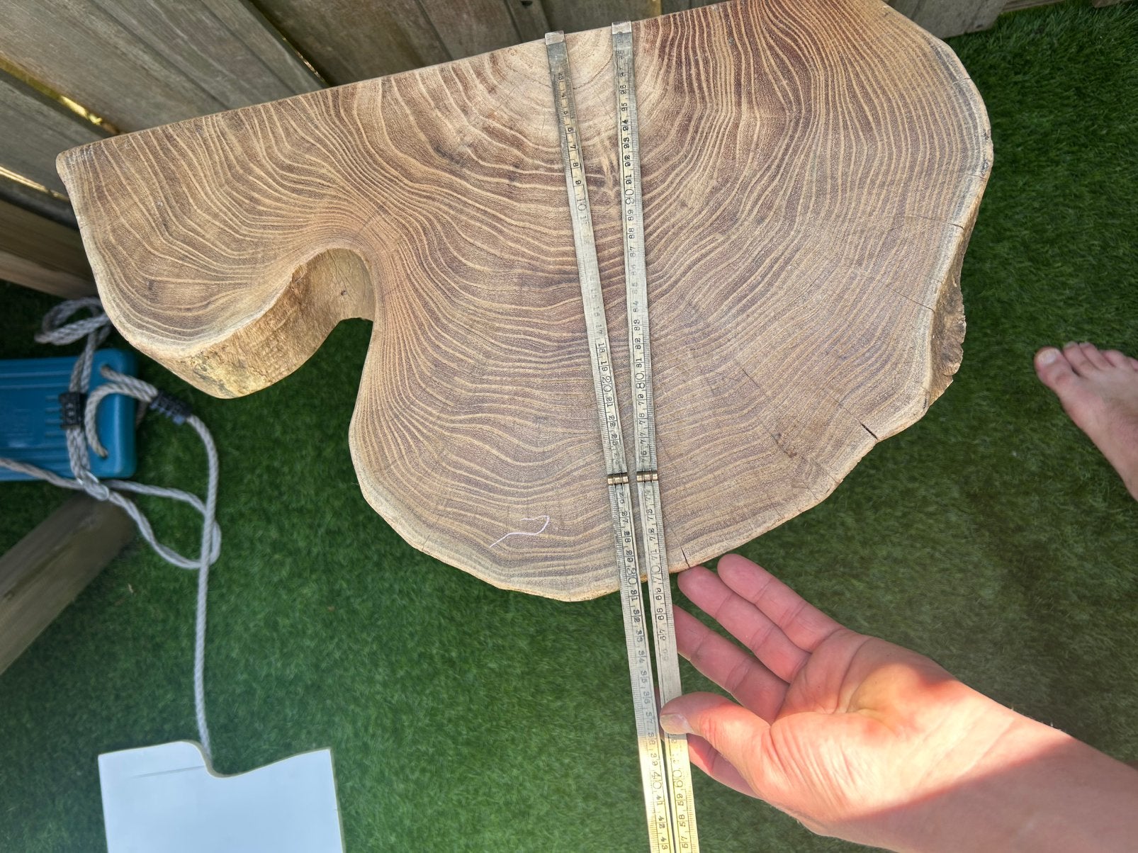 Houten bijzettafel. 65cm hoog, Ophalen, Gebruikt, 55 tot 75 cm, Hout