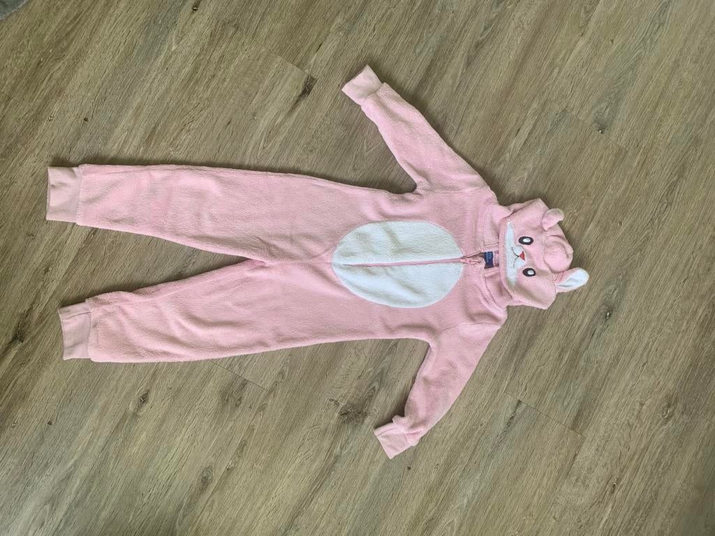 Onesie roze konijn maat 110/116, Ophalen of Verzenden, Zo goed als nieuw