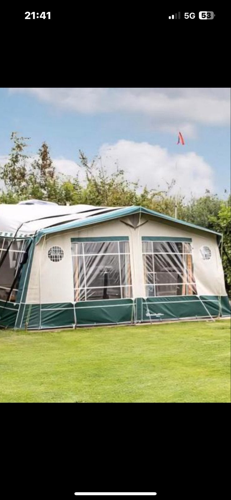 Isabella Capri-Luxvoortent G14-16(maat 11)met Carbon stokken, Ophalen, Gebruikt, Isabella