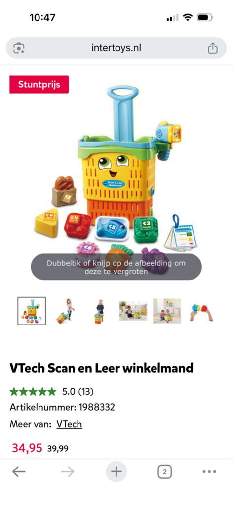 VTech Scan en Leer Winkelmand - Educatief Speelgoed, Kinderen en Baby's, Speelgoed | Vtech, Ophalen of Verzenden, Zo goed als nieuw