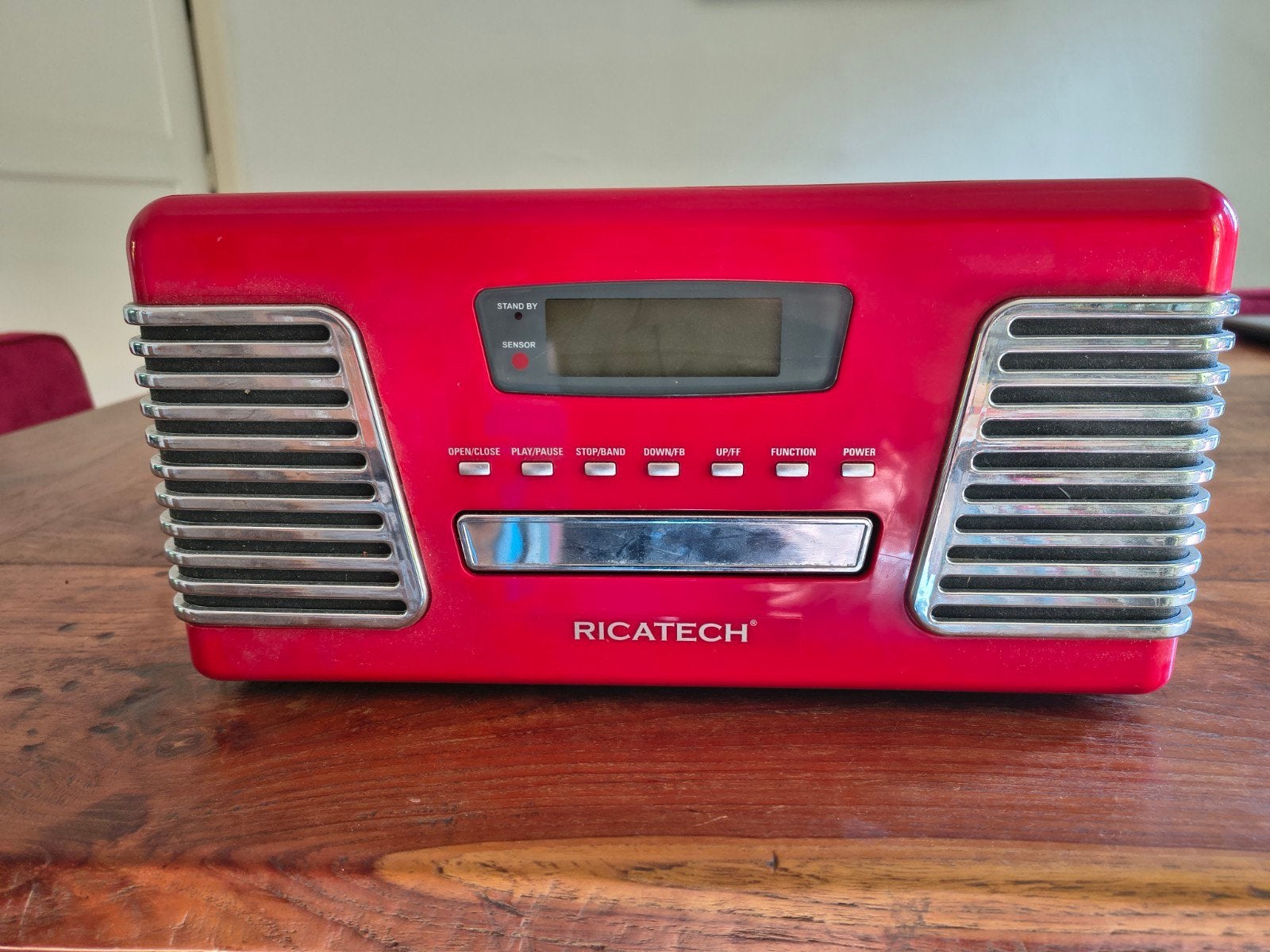 Ricatech RTT150 Retro Radio met CD-speler Rood, Ophalen, Zo goed als nieuw, Overige typen, Met cd-speler