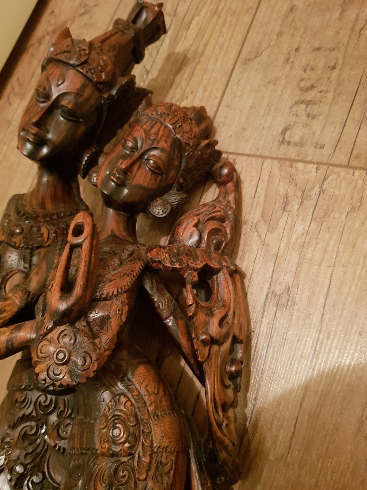 beeld coromandel hout groot model, Antiek en Kunst, Ophalen of Verzenden, Hout, Houtsnijwerk, 50 - 100 cm