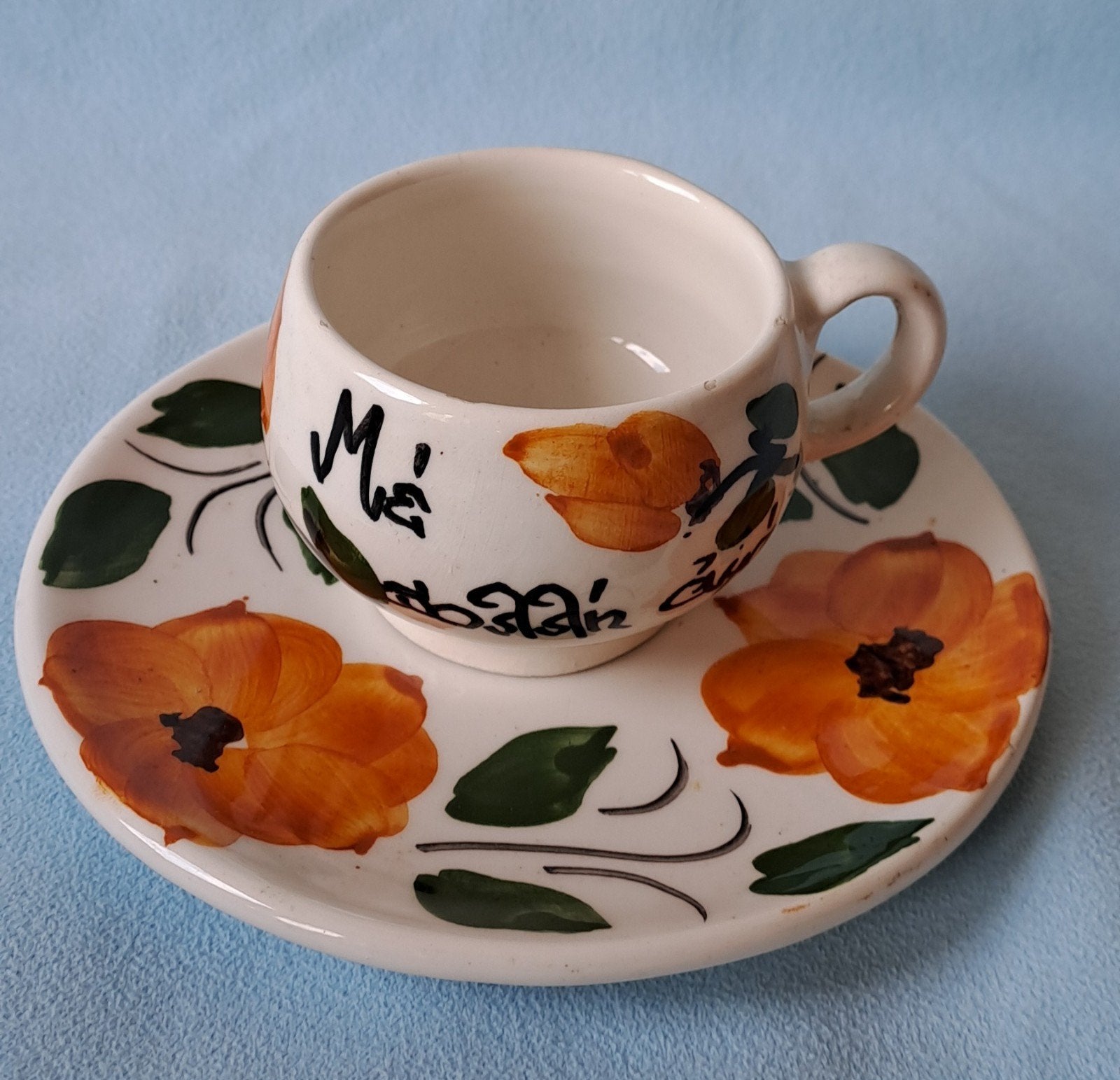 Schattig espresso kopje, Huis en Inrichting, Gebruikt, Keramiek, Ophalen of Verzenden, Overige stijlen