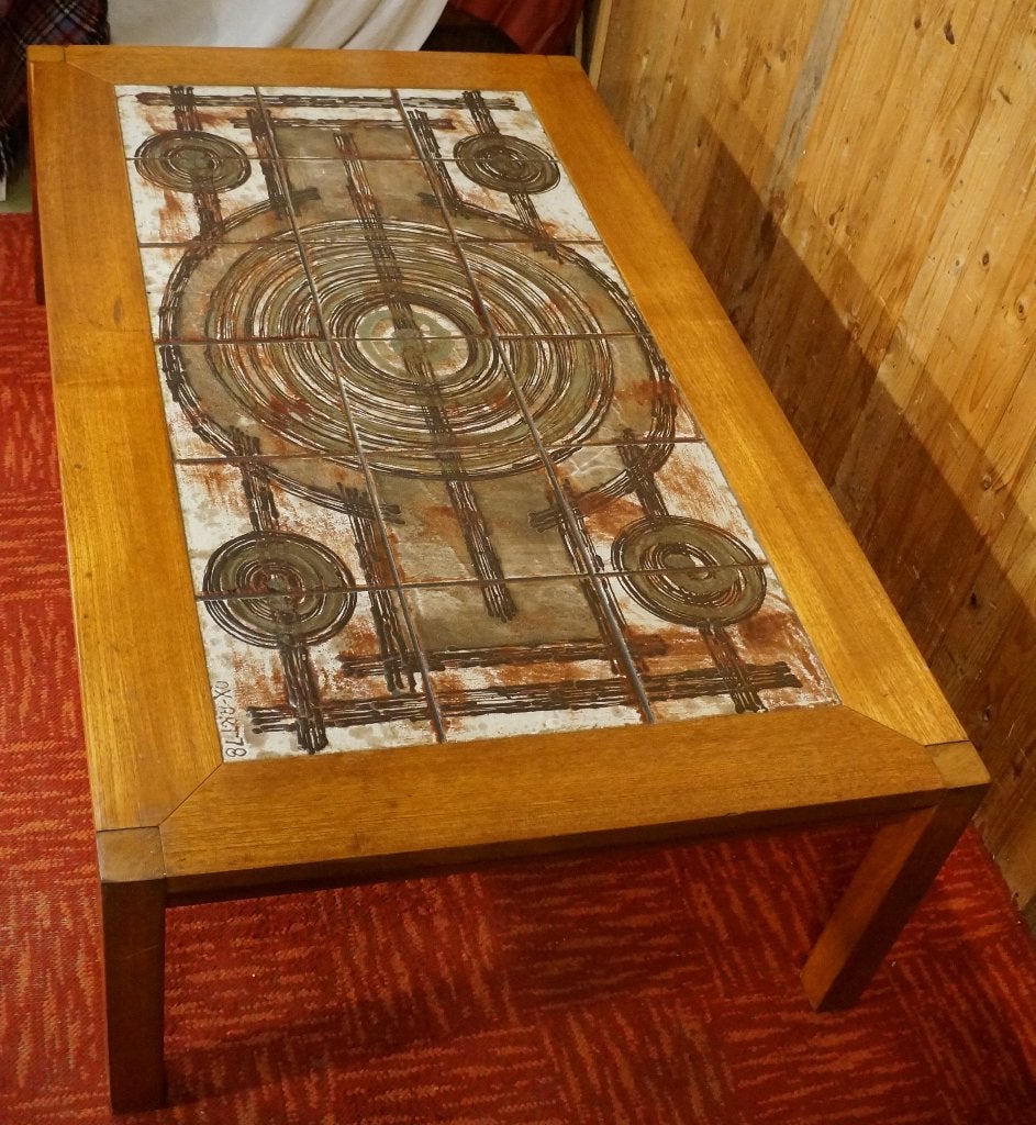 Retro Ox Art Design industrieel Deense salontafel Meubel 77e, Huis en Inrichting, Tafels | Salontafels, Ophalen, Gebruikt, 100 tot 150 cm