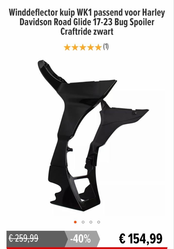 Zijkuip winddeflector voor HD Road Glide (NIEUW in doos), Ophalen of Verzenden, Nieuw