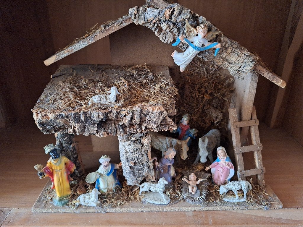 Kerststal 30/38cm, Ophalen, Zo goed als nieuw