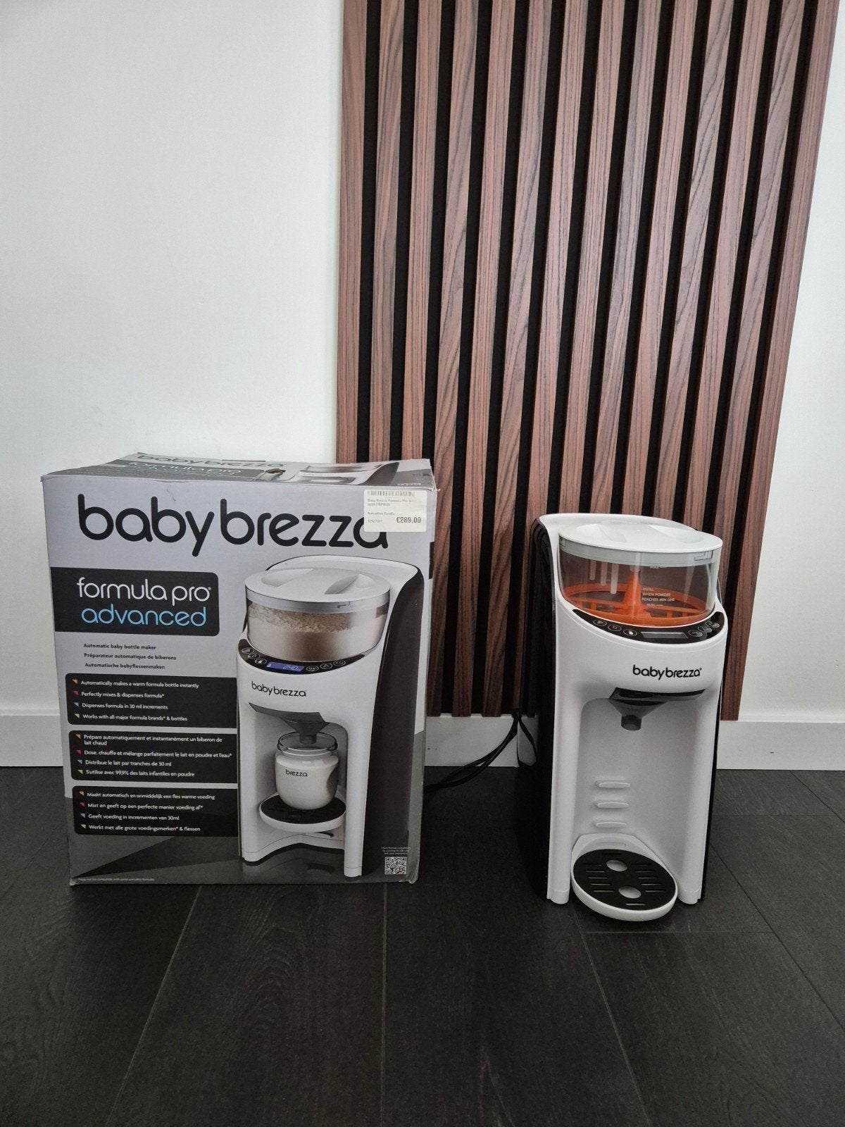 BabyBrezza Formula Pro Advanced met doos en handleiding, Zo goed als nieuw, Flessenmaker, Baby Brezza, Ophalen