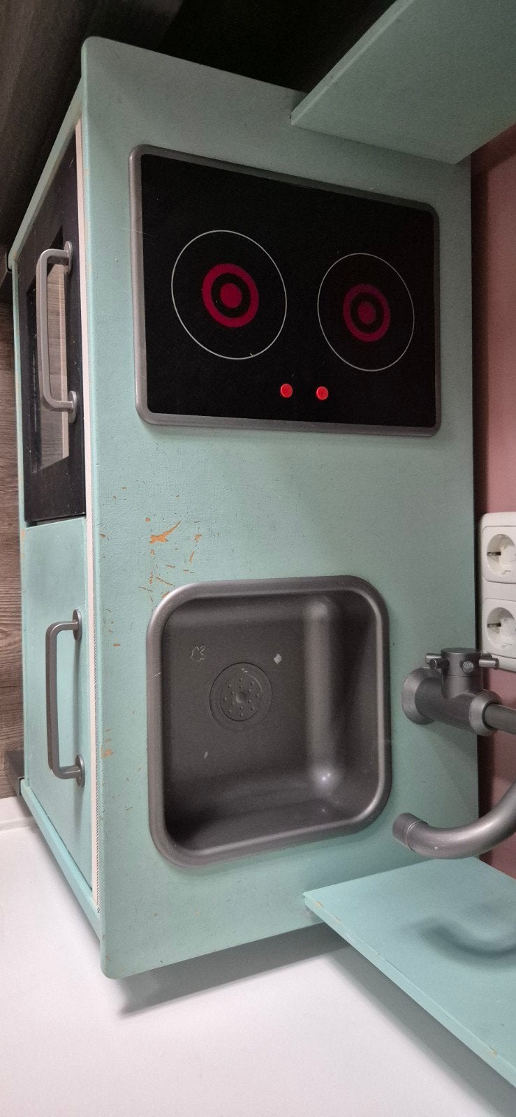 Houten kinderkeuken ikea geschilderd, Ophalen, Gebruikt, Hout, Speelkeuken