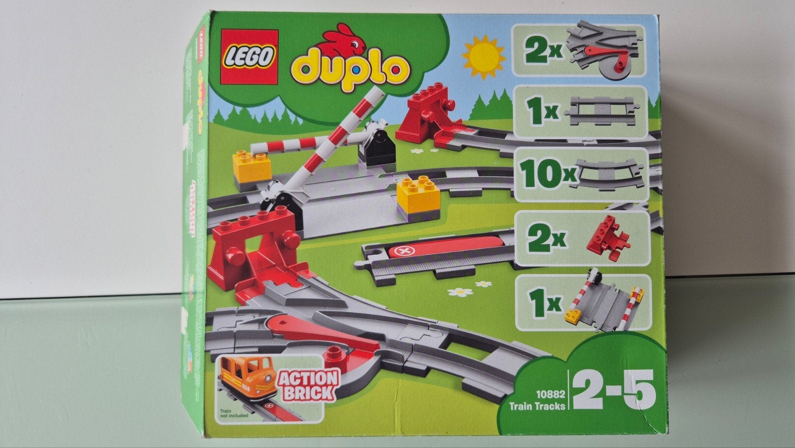 Lego Duplo Trein Rails Set 10882 - Nieuwstaat, Overige thema's, Ophalen of Verzenden, Zo goed als nieuw, Compleet