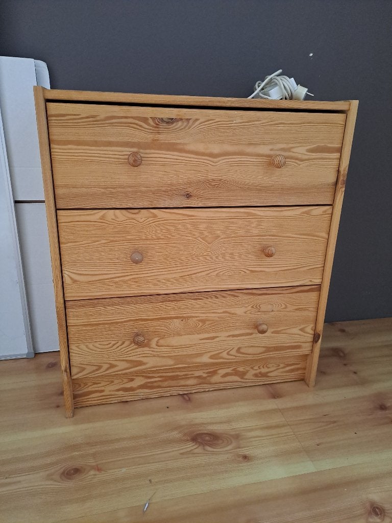 Massief grenen ladenkastje, Huis en Inrichting, Kasten | Ladekasten, Ophalen, Gebruikt, 50 tot 100 cm, 3 of 4 laden
