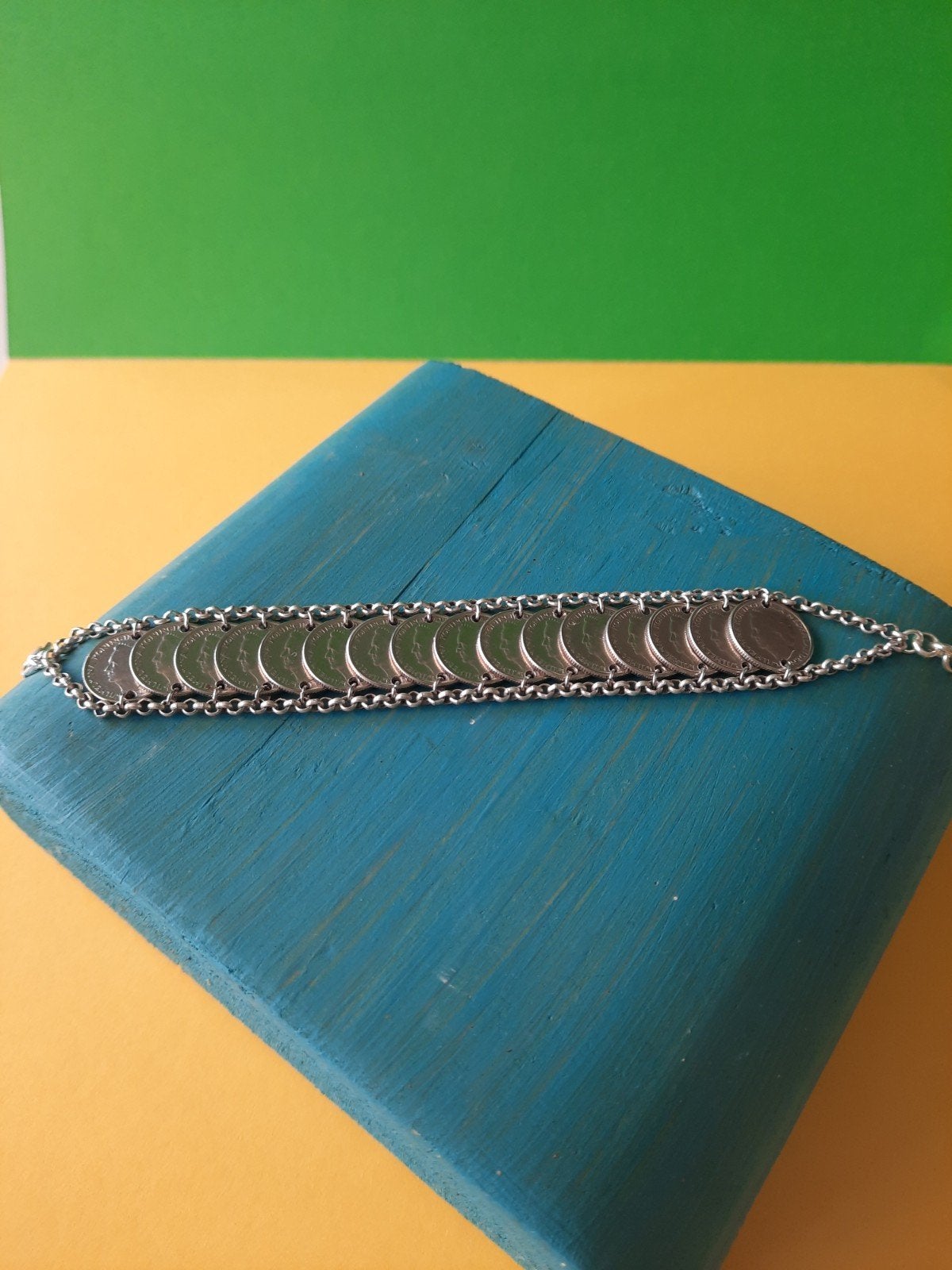 Wilhelmina Dubbeltjes Armband Dubbelgeschakeld, Sieraden, Tassen en Uiterlijk, Armbanden, Ophalen of Verzenden, Zo goed als nieuw