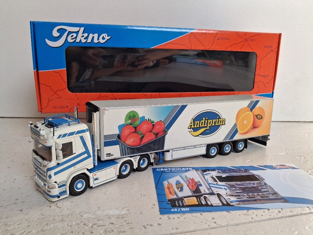 Tekno Scania Cibatrans Andiprim, Ophalen of Verzenden, Zo goed als nieuw, Bus of Vrachtwagen, Tekno