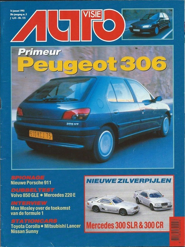 Autovisie 2 1993 : Volvo 850 GLE - Mercedes Benz W124 / R129, Ophalen of Verzenden, Gelezen, Algemeen