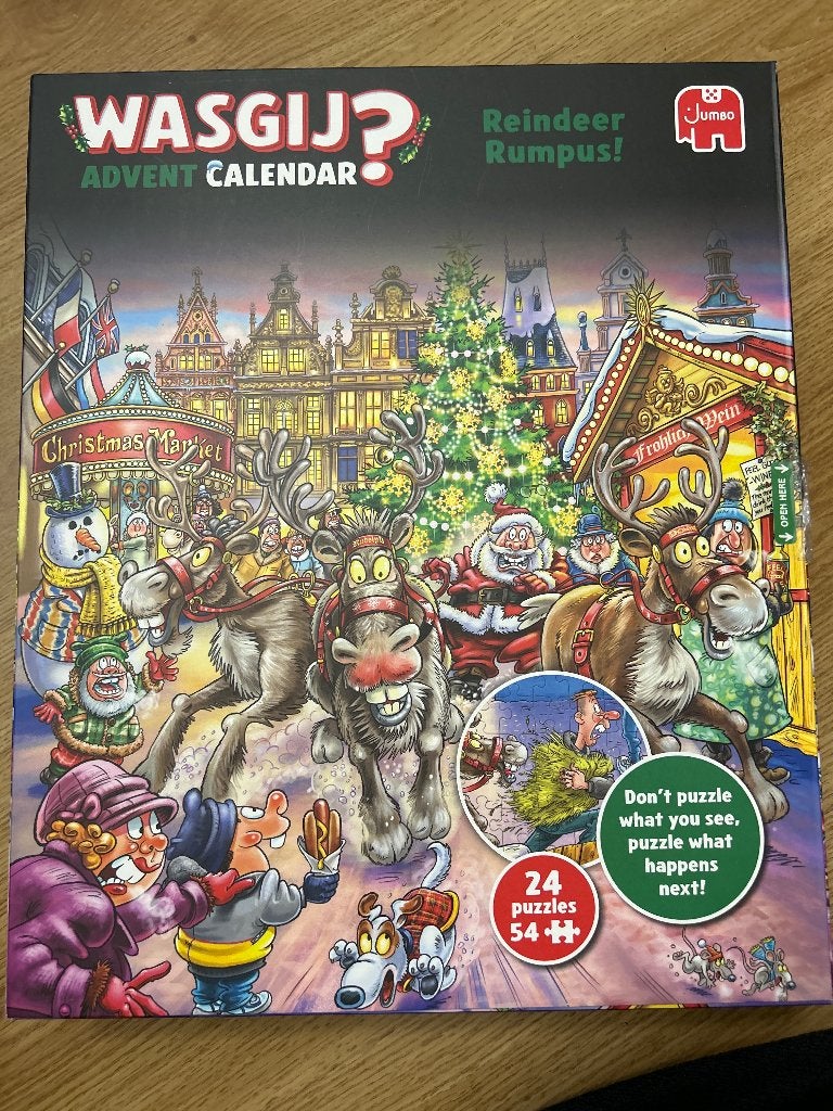 Wasgij adventkalender, Ophalen, 500 t/m 1500 stukjes, Zo goed als nieuw