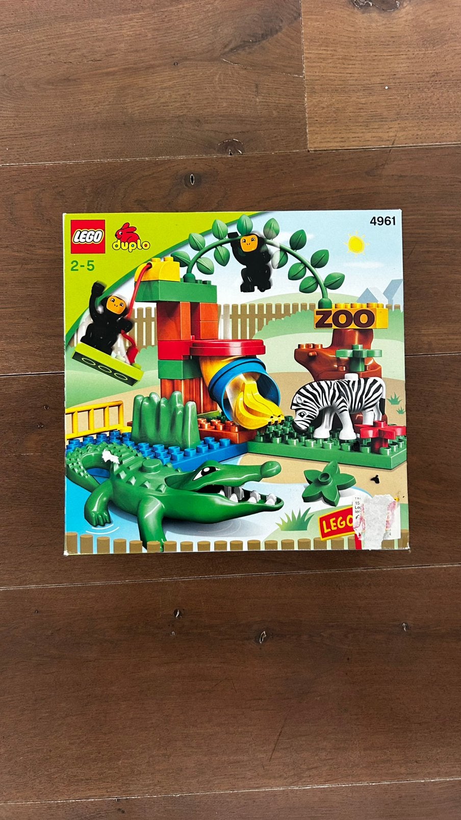 LEGO DUPLO 4961 Dierentuin met zebra en krokodil, Inclusief accessoires, Ophalen of Verzenden, Zo goed als nieuw, Duplo