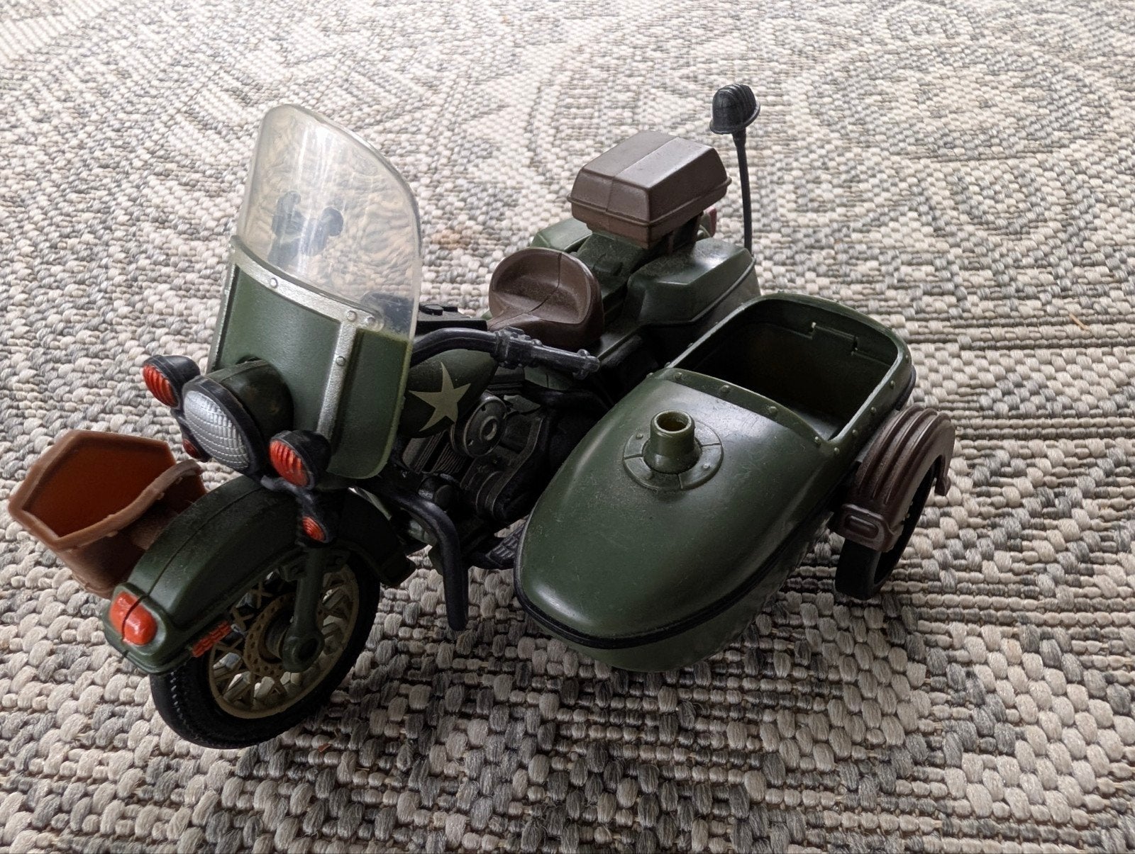 Speelgoedmotor chap mei met zijspan - Legergroen, Verzenden, Gebruikt