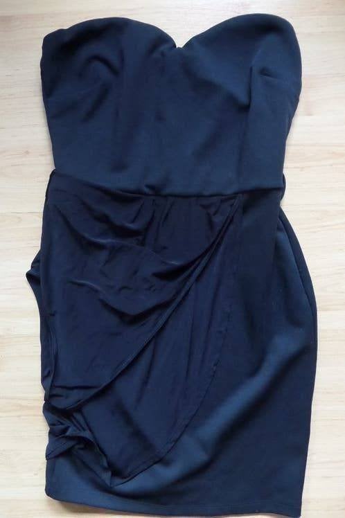 Mooie zwarte jurk van Jane Norman maat L; strapless, Zwart, Maat 42/44 (L), Ophalen of Verzenden, Zo goed als nieuw