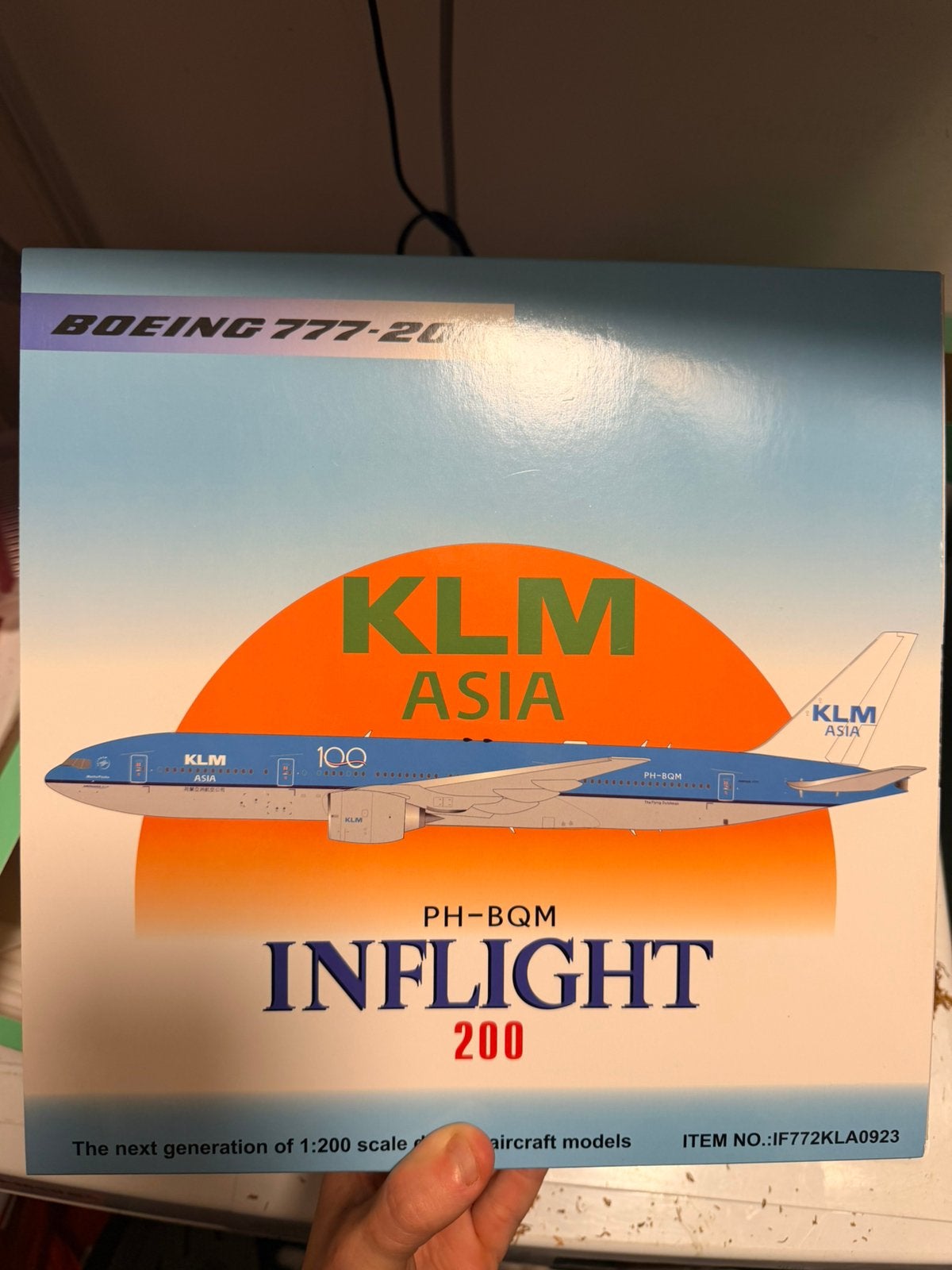 InFlight200 KLM Asia Boeing 777-206ER PH-BQM – 1:200, Verzamelen, Ophalen of Verzenden, Zo goed als nieuw, Schaalmodel
