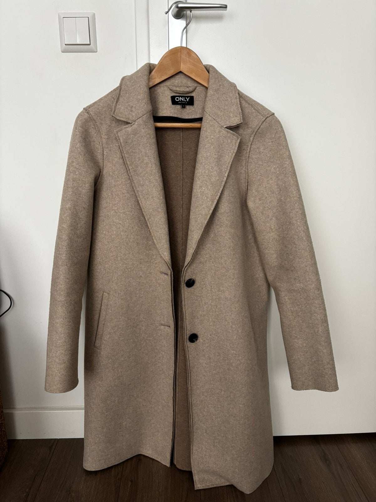 Beige “tussen” jas, Only, maat S, Kleding | Dames, Ophalen, Zo goed als nieuw, Maat 36 (S), Beige