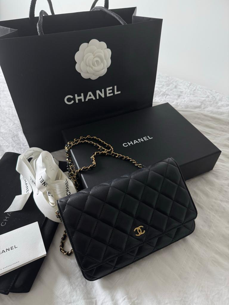 Chanel Wallet on Chain (WOC) - Volledige set, Ophalen of Verzenden, Zo goed als nieuw, Zwart, Schoudertasje