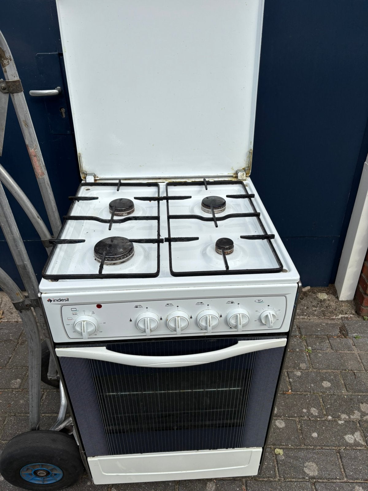 Gasfornuis gasstel fornuis, Ophalen, 4 kookzones, Zo goed als nieuw, Gas