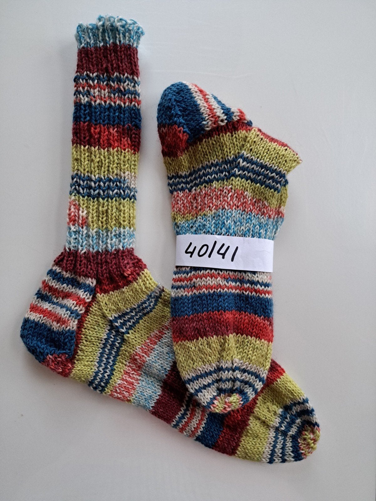 Mooie handgebreide wollen sokken, maat 40/41, Kleding | Dames, Handgemaakt, Ophalen of Verzenden, Maat 39 t/m 42, Overige kleuren