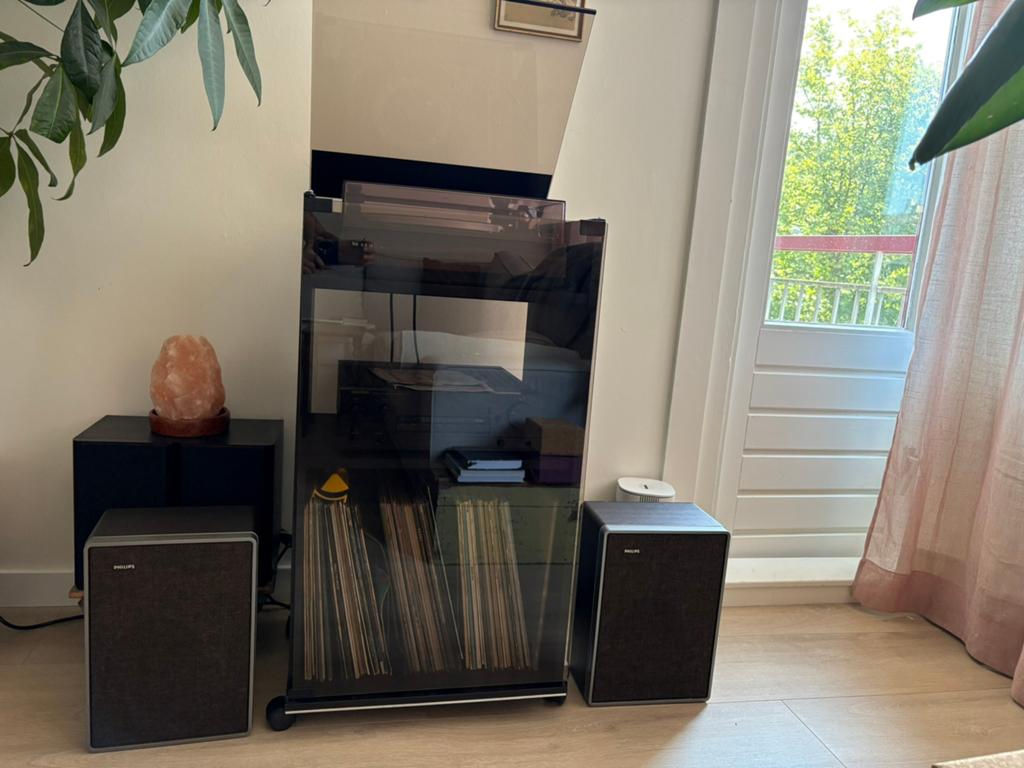 Philips vintage speakers - set van 2, Philips, Gebruikt, Ophalen of Verzenden, Minder dan 60 watt