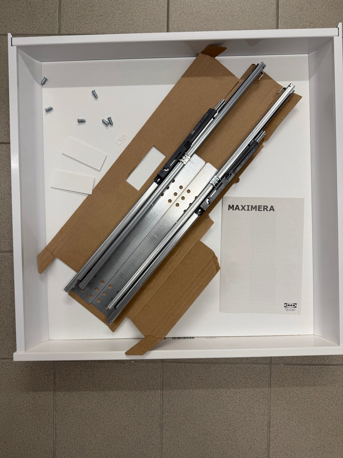 Ikea Maximera (bestek) lade wit - nieuw, Huis en Inrichting, Ophalen, 1 of 2 laden, Nieuw, 50 tot 100 cm