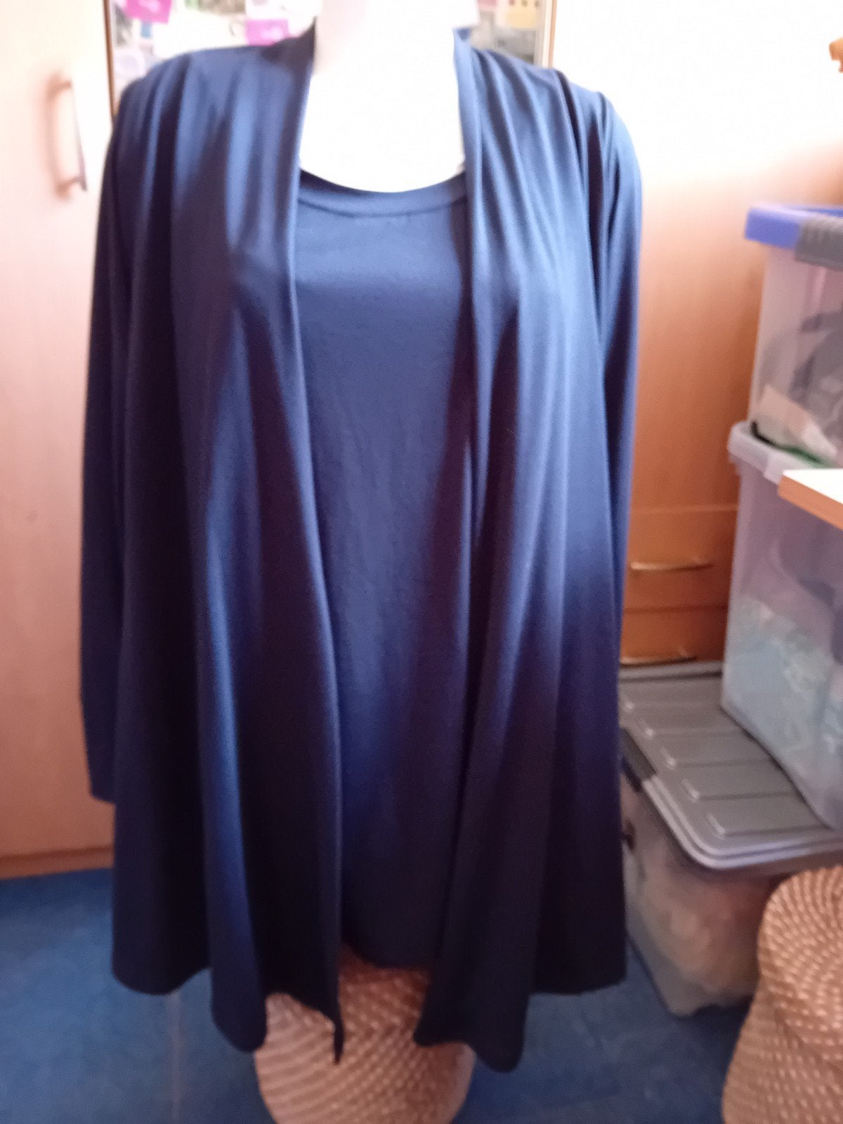 Promiss donkerblauwe set, mt 50, Kleding | Dames, Grote Maten, Promiss, Ophalen of Verzenden, Nieuw, Blauw
