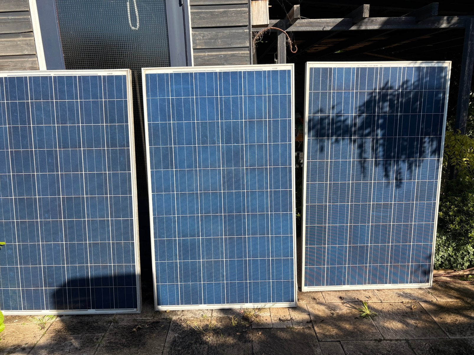3 zonnepanelen Zie foto’s, Ophalen, Gebruikt