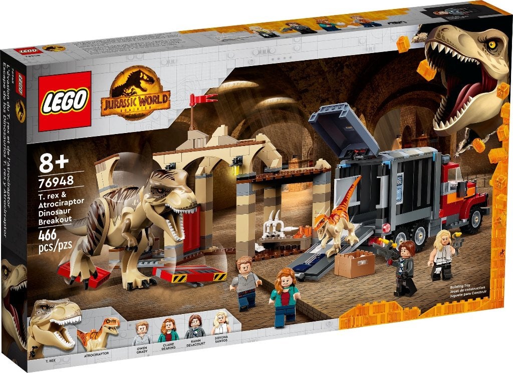 LEGO Jurassic World 76948 T.Rex & Atrociraptor Dino Breakout, Kinderen en Baby's, Speelgoed | Duplo en Lego, Jurassic World, Nieuw