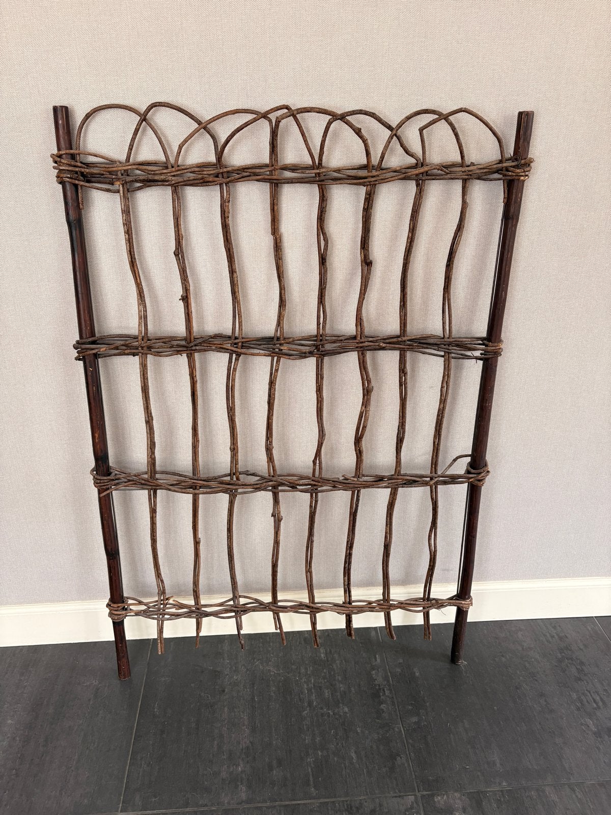 Gevlochten wandrek van natuurlijke takken, Ophalen, Gebruikt, Boho, Decoratieobject