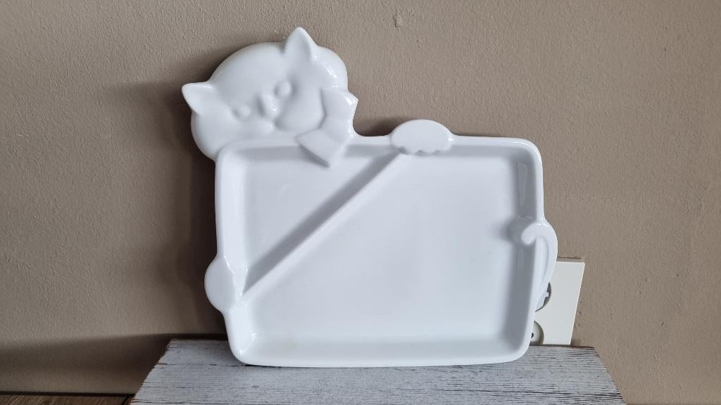 Prachtige Vintage Mikasa Bone China Katten Poezen Bord Japan, Verzenden, Zo goed als nieuw, Porselein, Bord of Schaal