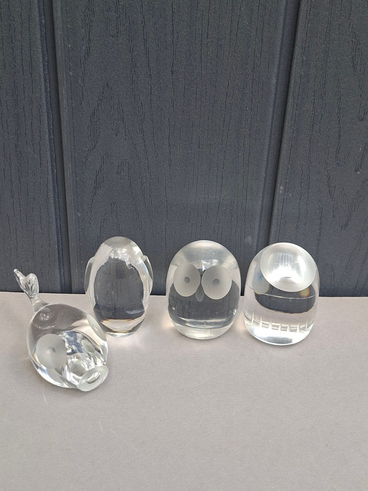 4 Scandinavisch Glazen Dieren Beeldjes - Hadeland Noorwegen, Ophalen of Verzenden, Beeld, Glas