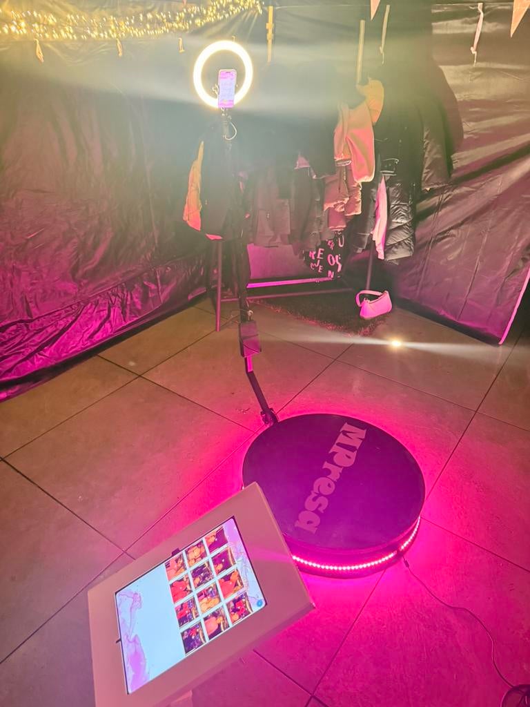 Videobooth 360 te huur, Ophalen, Zo goed als nieuw, Geboorte of Huwelijk