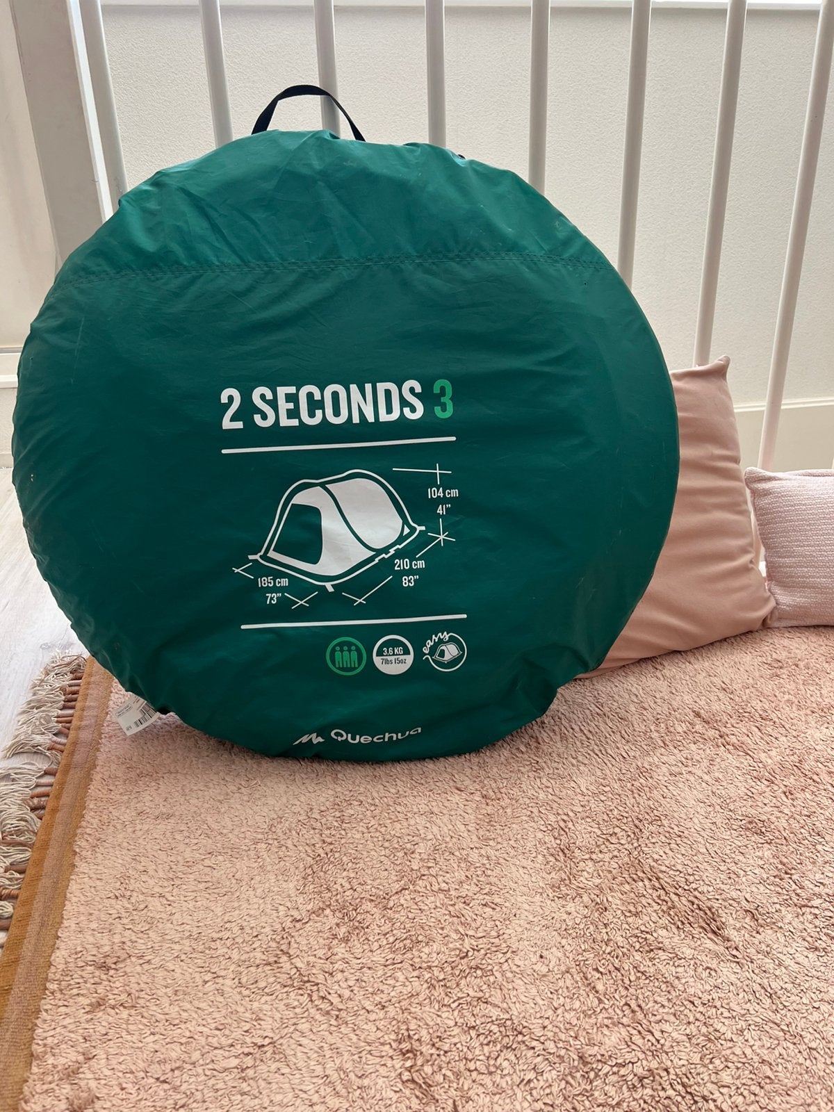 3-persoons Quechua pop-up tent, Ophalen, Gebruikt, Tot en met 2