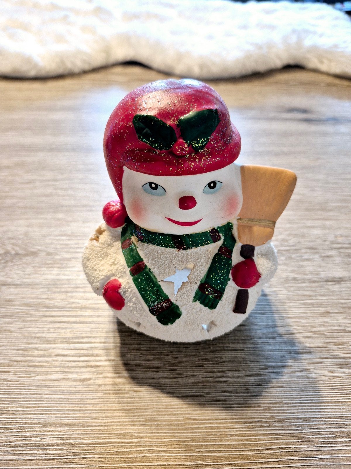 kerst deco sneeuwpop waxinelichtje houder, Ophalen of Verzenden