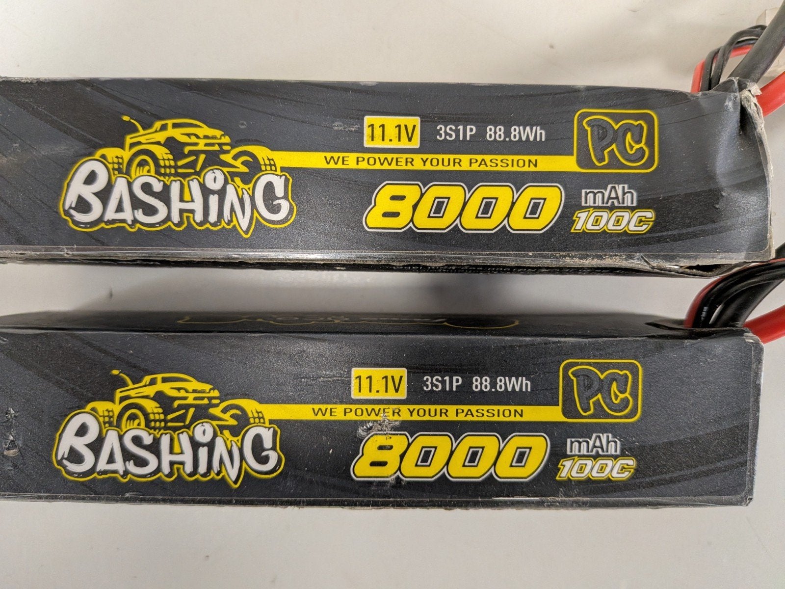 Bashing 11.1V 3S1P 8000mAh 100C LiPo Batterij (2 stuks), Ophalen of Verzenden, Zo goed als nieuw, Onderdeel