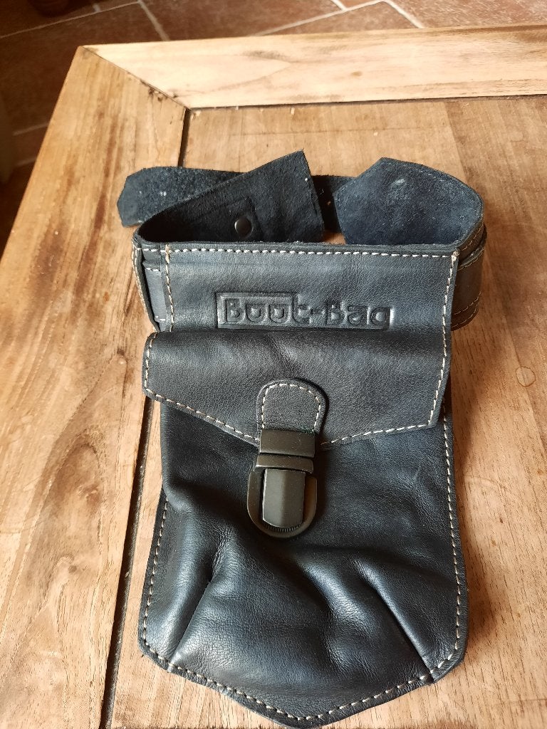 Lederen Boot-Bag, Ophalen of Verzenden, Zo goed als nieuw, Zwart