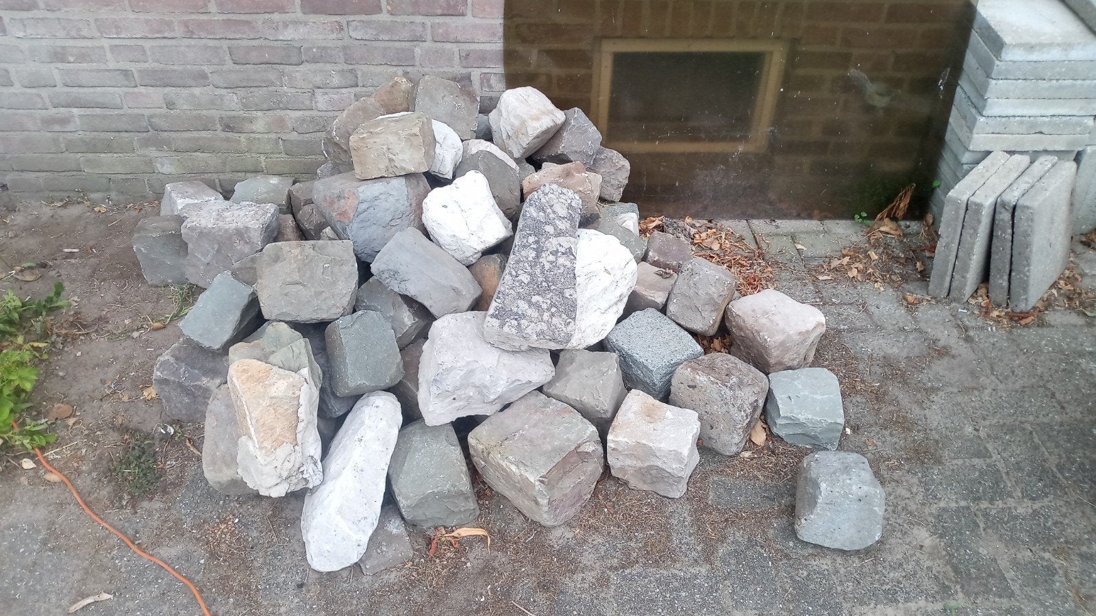 Natuurstenen keien, Ophalen, Gebruikt