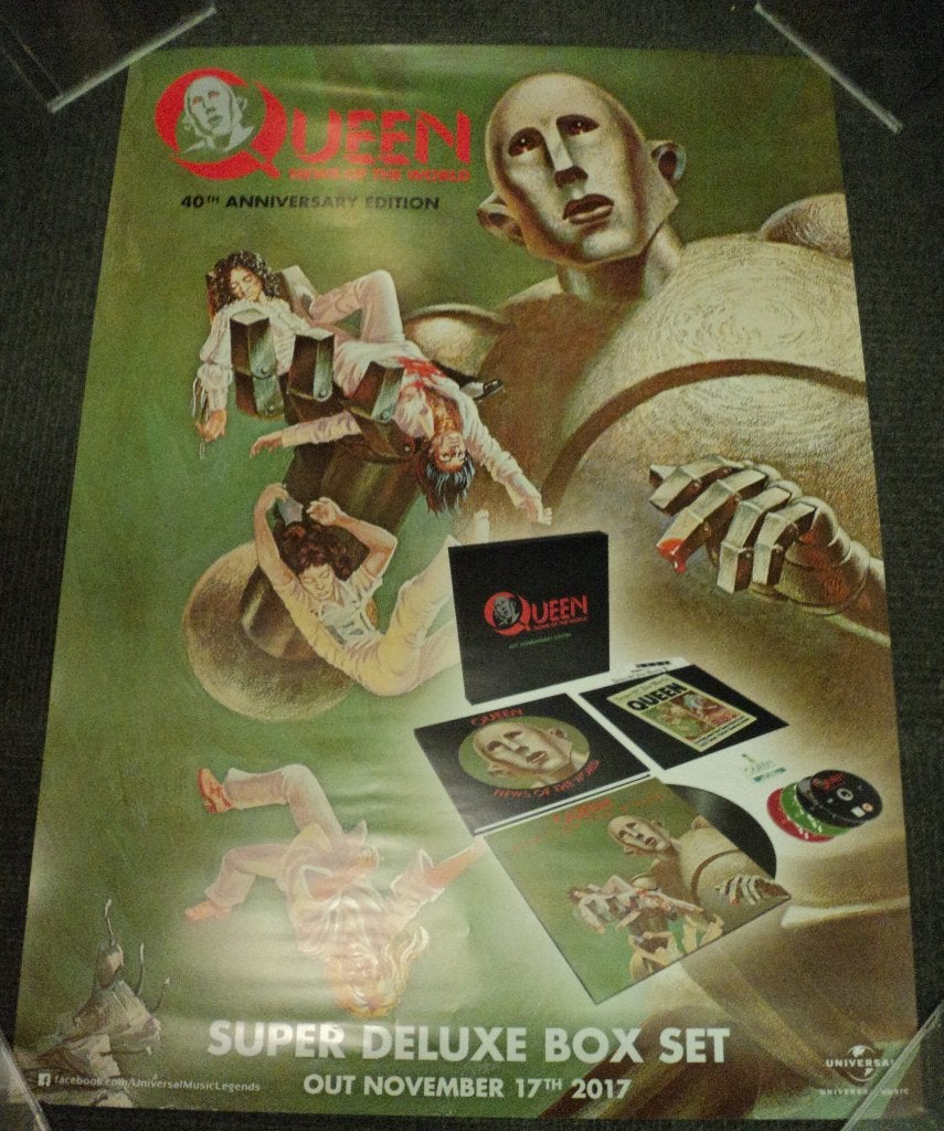 Queen PROMO POSTER News of the world Freddie Mercury, Verzenden, Queen, NvT, Poster, Artwork of Schilderij
