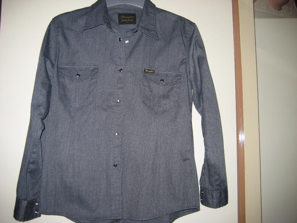 Grijs Wrangler hemd in XL, Ophalen of Verzenden, Zo goed als nieuw, Grijs, Halswijdte 43/44 (XL)