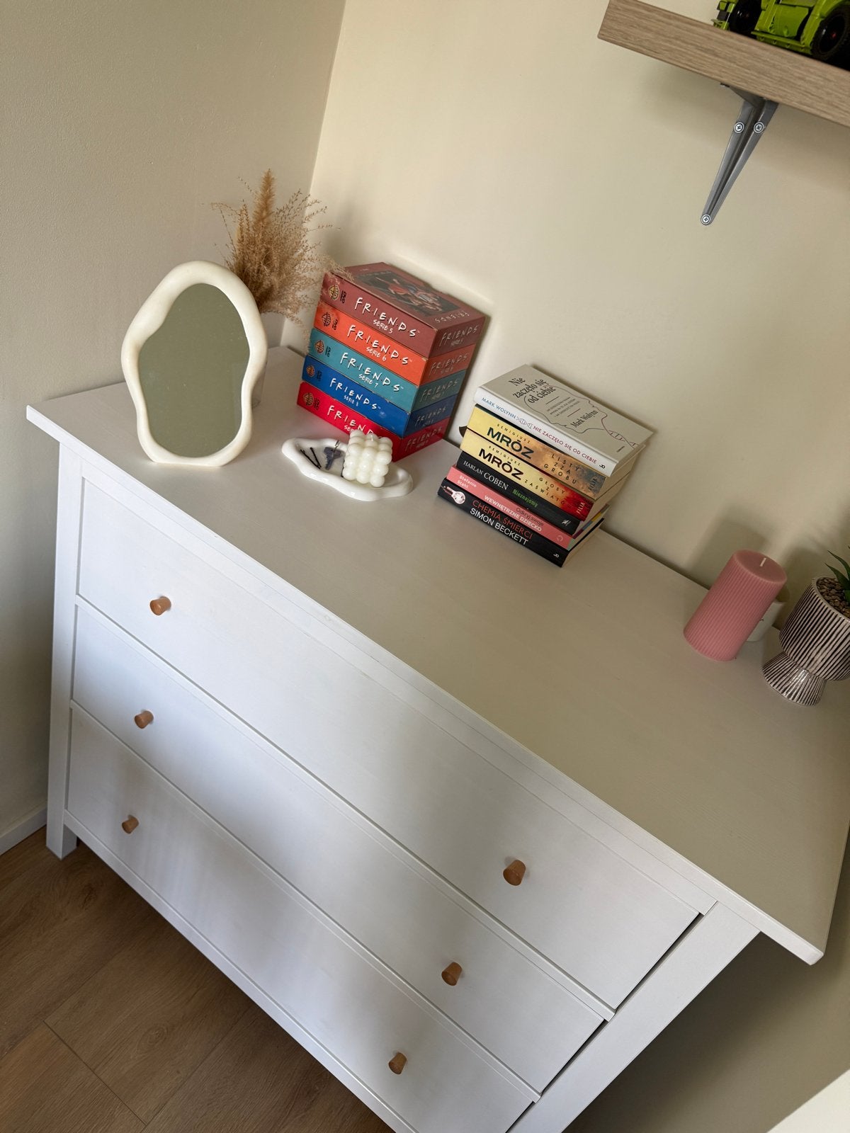 Witte ladekast met 3 laden - Zo goed als nieuw, Ophalen, 100 tot 150 cm, 50 tot 100 cm, Zo goed als nieuw