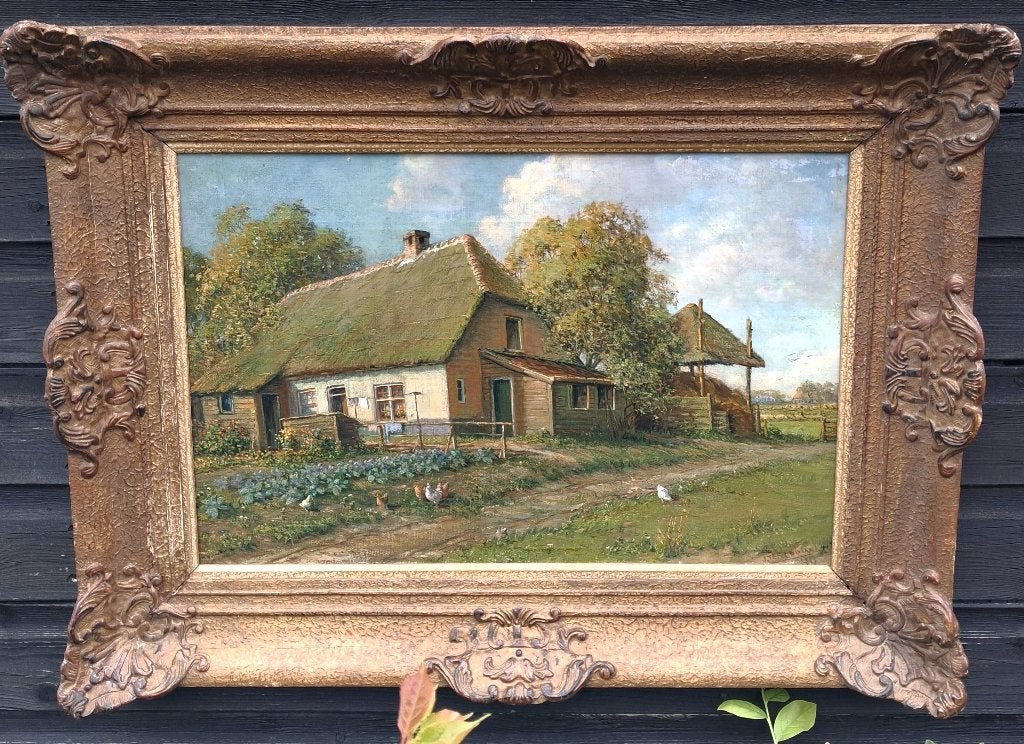 Jet Terlouw Bouter (1896-1976), Antiek en Kunst, Paneel, Ophalen of Verzenden, Landschap, Olieverf