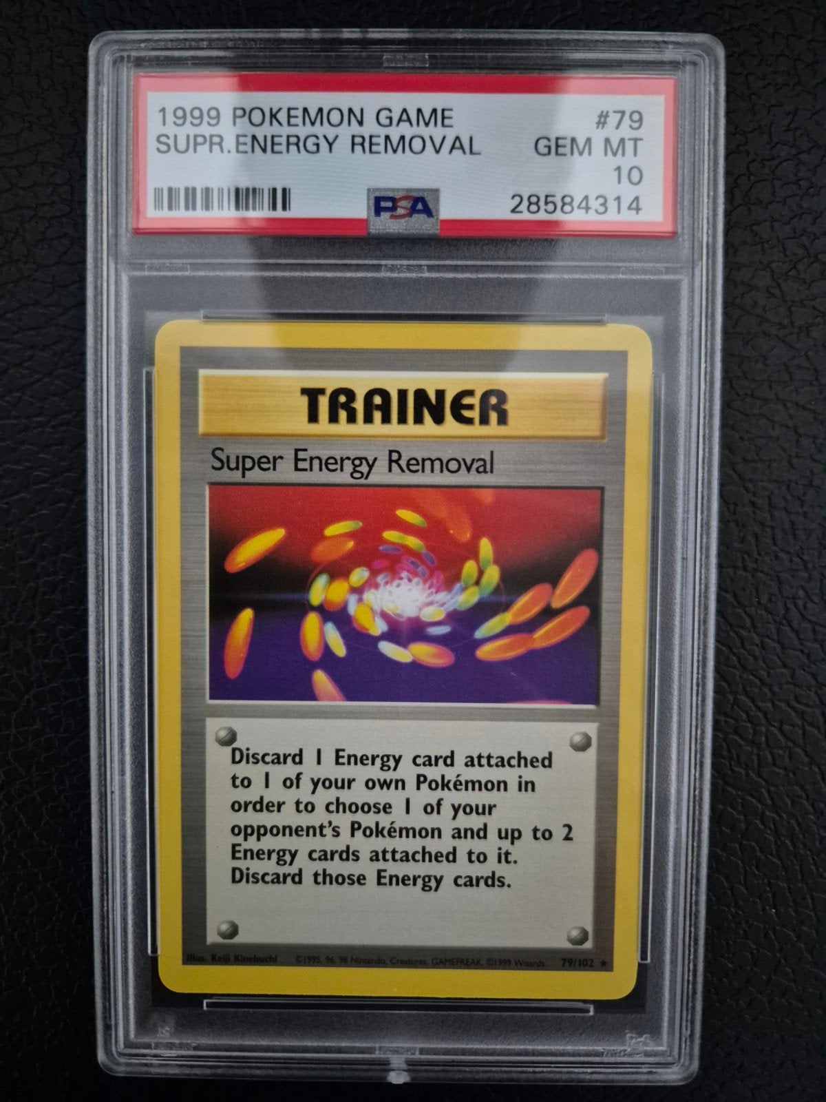 Pokémon 1999 Super Energy Removal #79 PSA 10 GEM MINT, Ophalen of Verzenden, Nieuw, Losse kaart, Foil