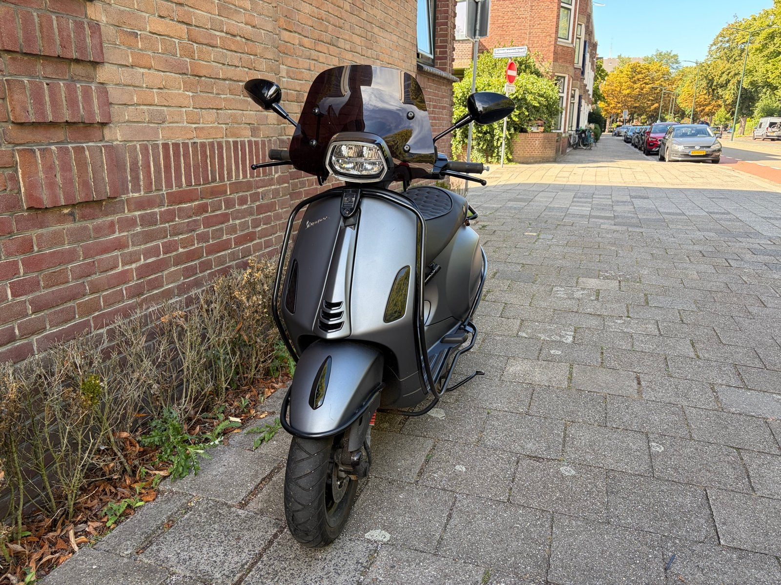 Vespa Sprint 2024 50cc Matgrijs, Ophalen, Gebruikt, Benzine, Vespa