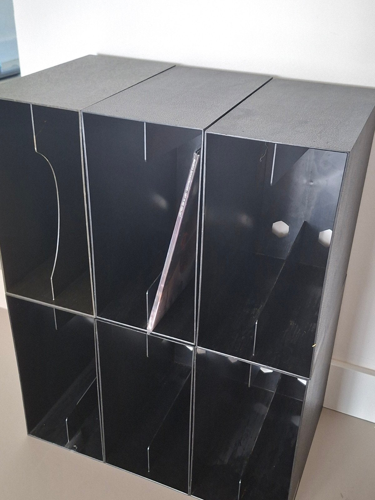 Zwarte LP opbergers (6 stuks), Ophalen, Gebruikt, Overige merken